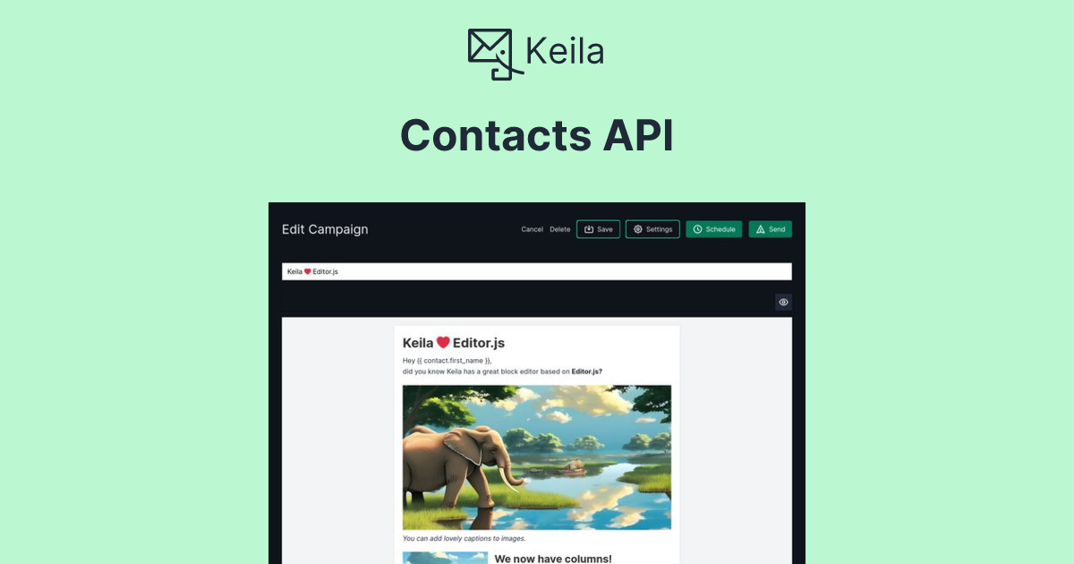 Contacts API - Keila